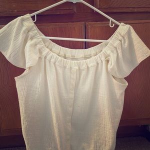 Madewell over the shoulder shirt - MEDIUM